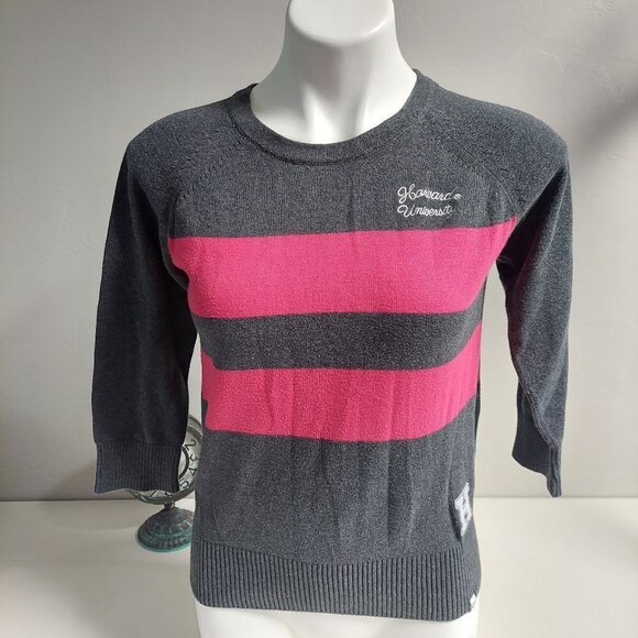 Forty Seven 47 Brand Crew Neck 3/4 Sleeve S‎ Harvard University Pullover Sweater - Picture 1 of 9